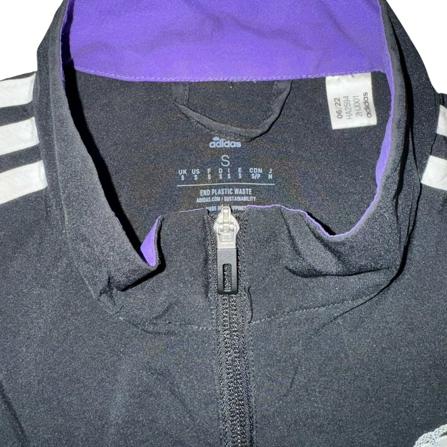 Veste de survêtement noire Adidas Real Madrid