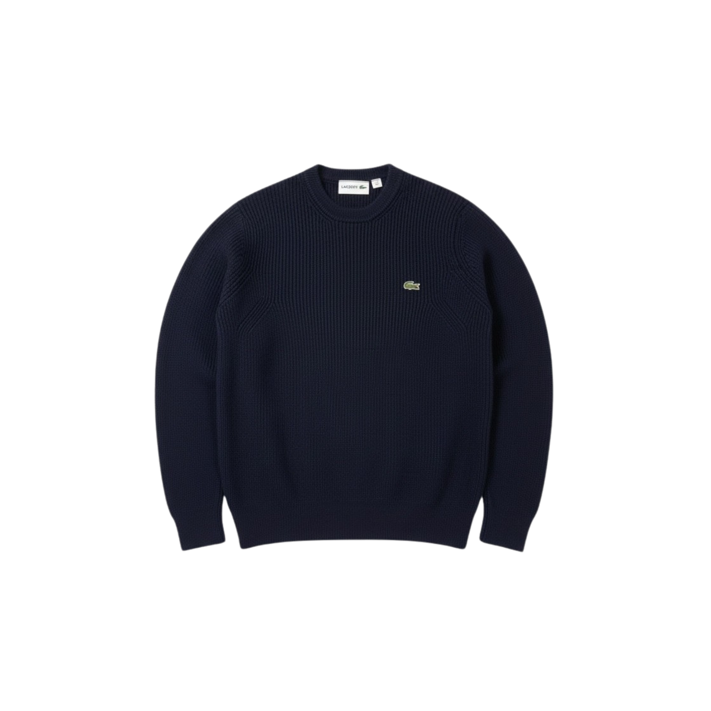 Lacoste Navy Ribbed Knit Sweater