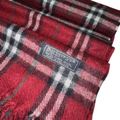 Burberry Red Nova Check Scarf
