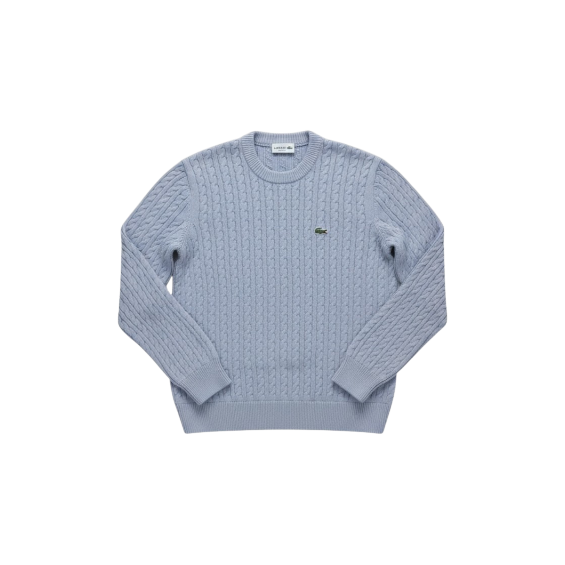 Lacoste Light Blue Cable Knit Sweater