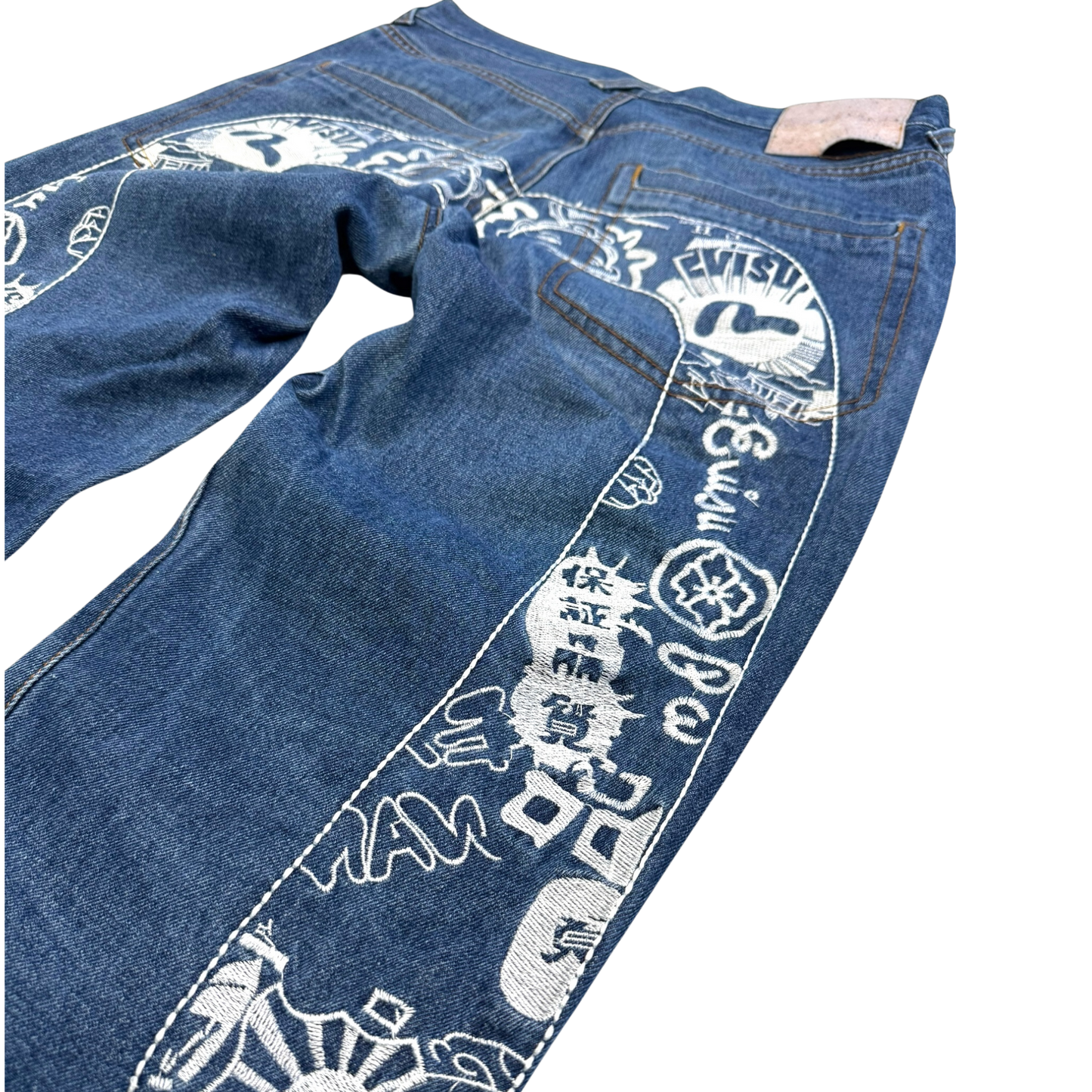 Evisu Jean large imprimé graffiti