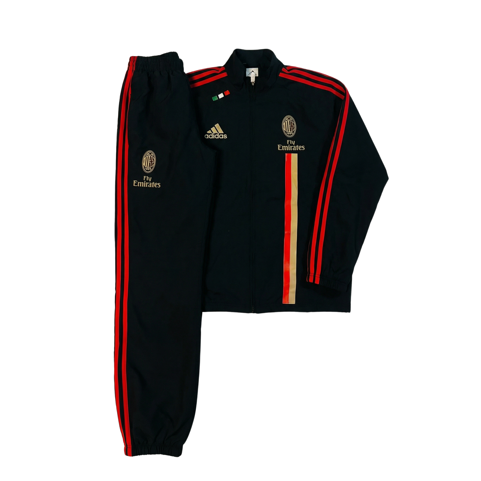Adidas AC Milan Black Tracksuit Set