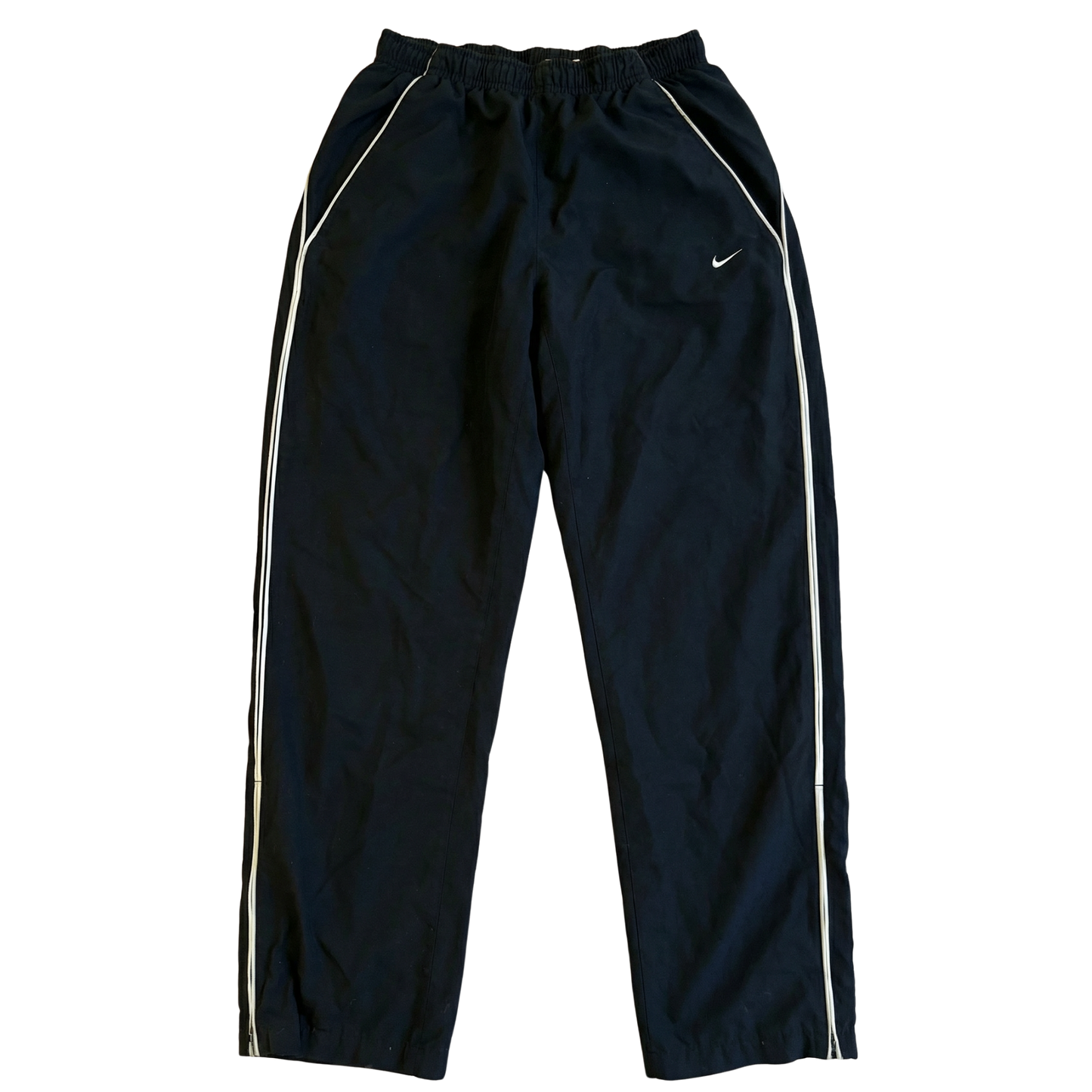 Nike Navy Track Pants White Piping
