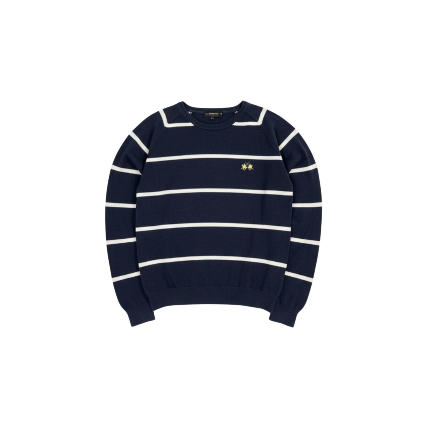 La Martina Navy Striped Knit Sweater