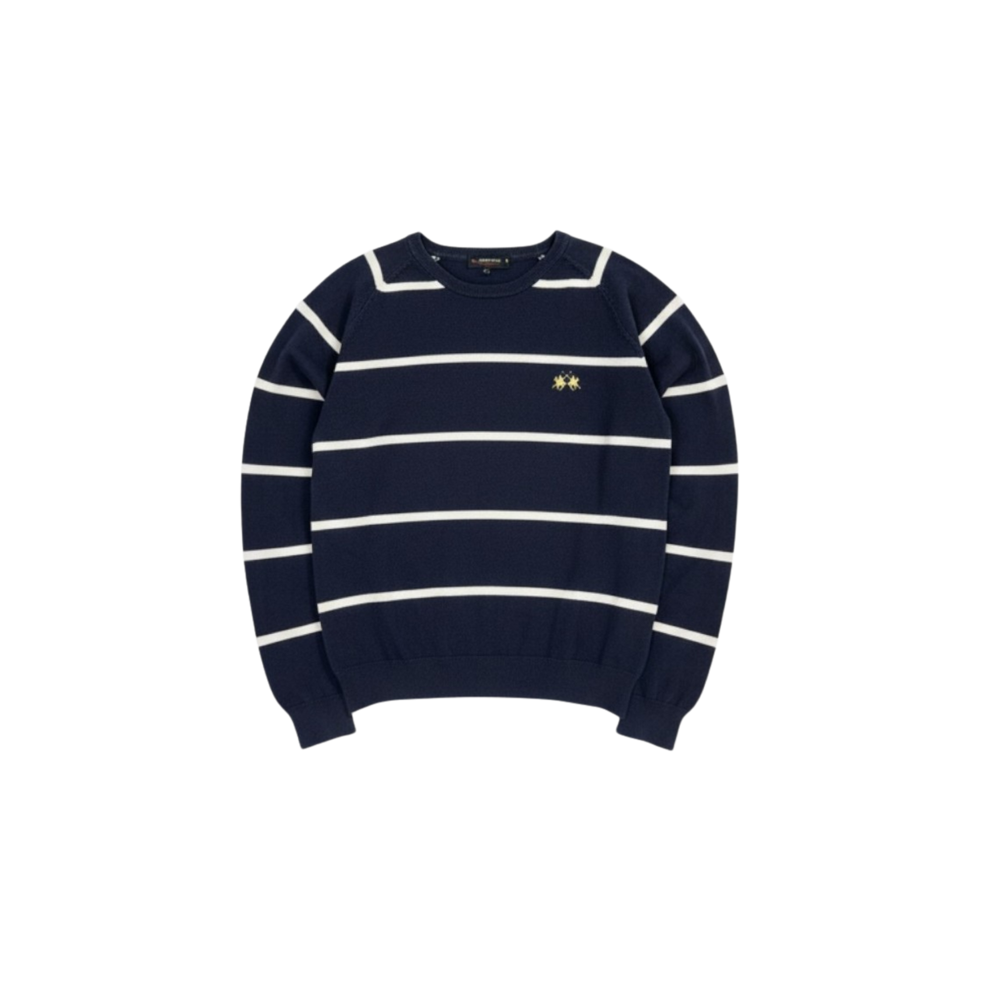 La Martina Navy Striped Knit Sweater