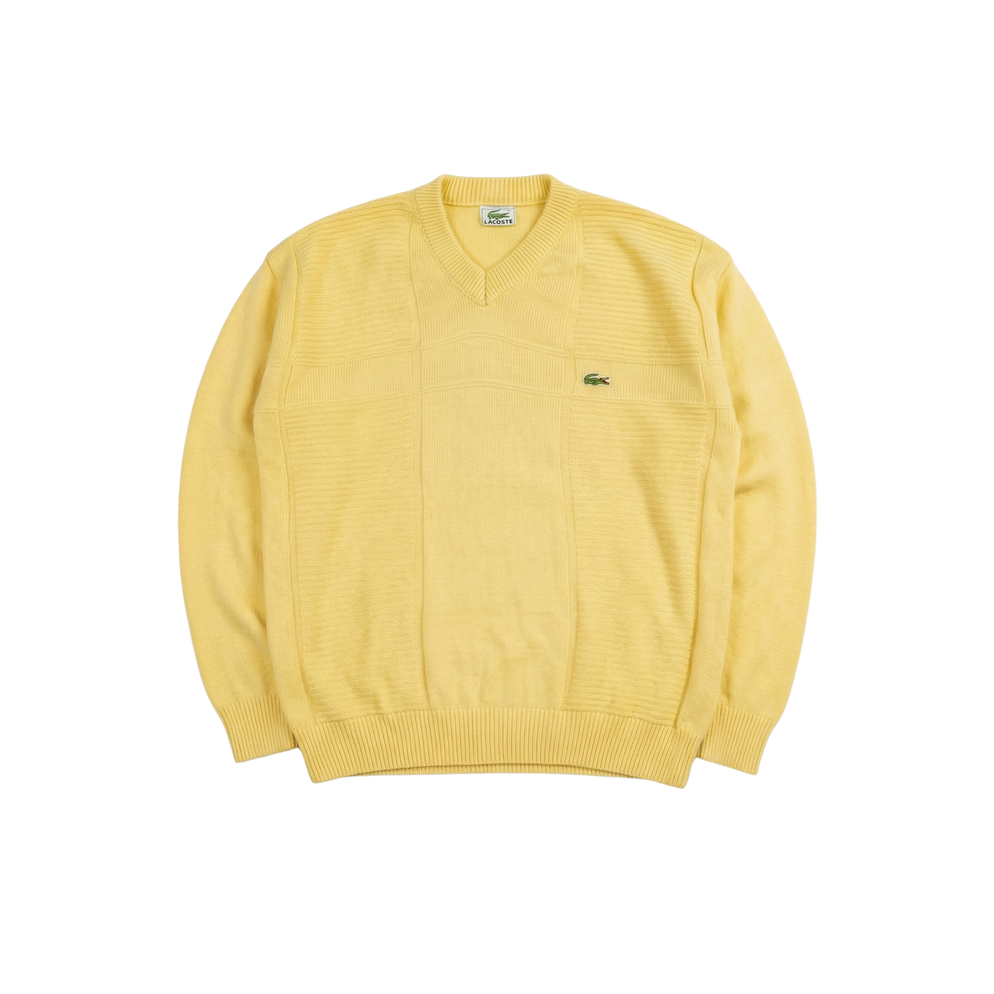 Lacoste Vintage Yellow V-Neck Sweater v2