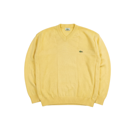 Lacoste Vintage Yellow V-Neck Sweater v2