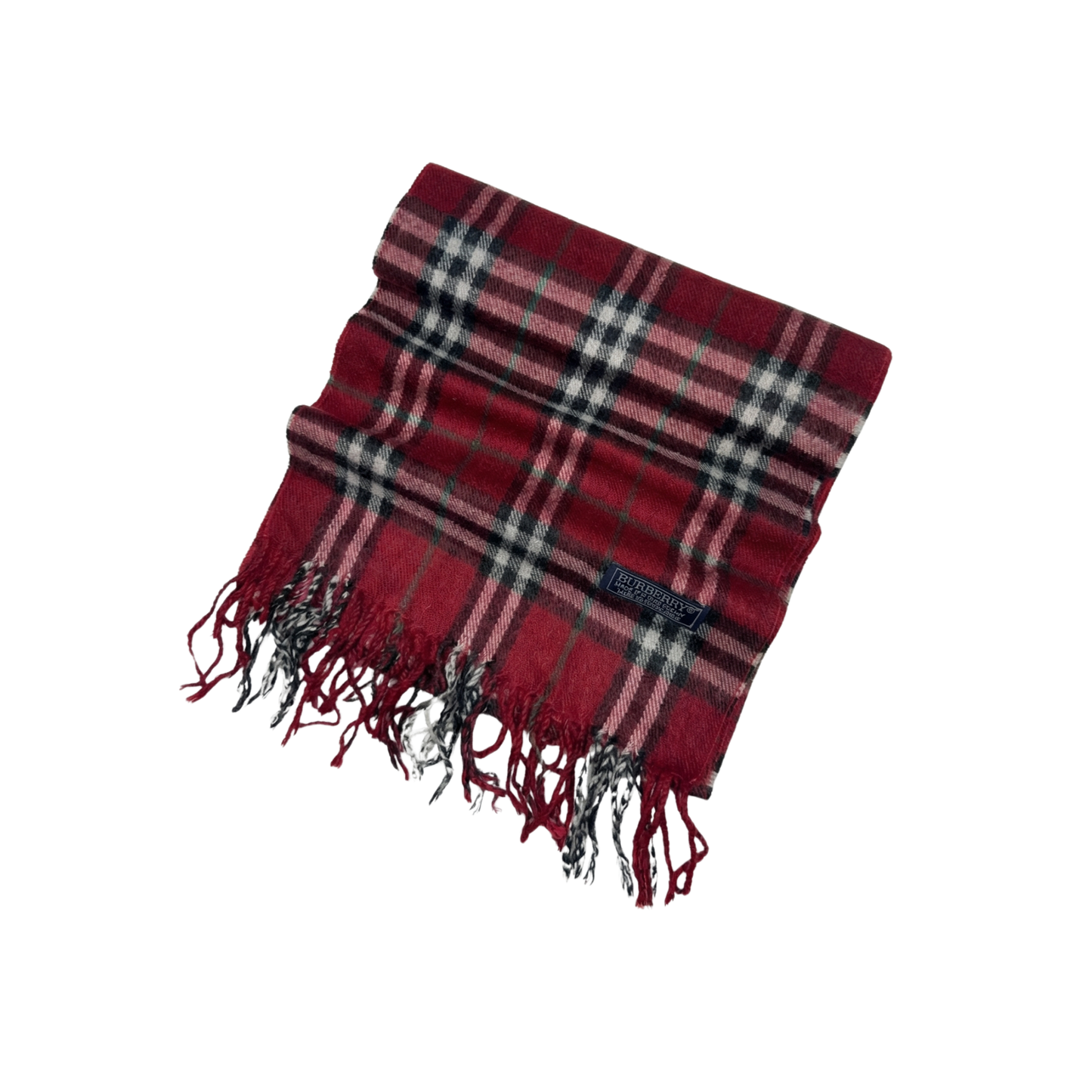 Burberry Red Nova Check Scarf