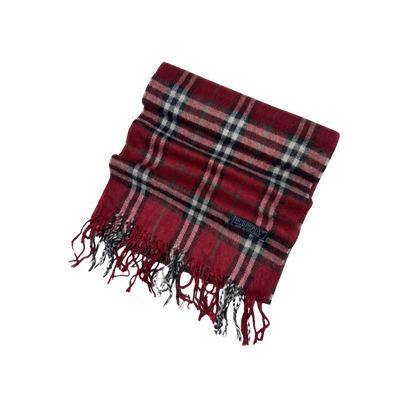 Burberry Red Nova Check Scarf