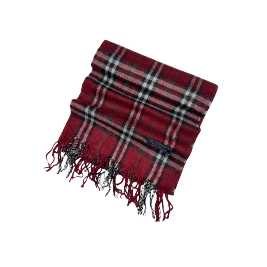 Burberry Red Nova Check Scarf