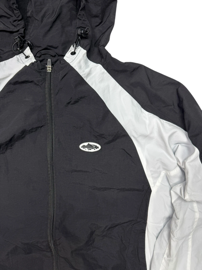 Corteiz Veste zippée à capuche noire/blanche