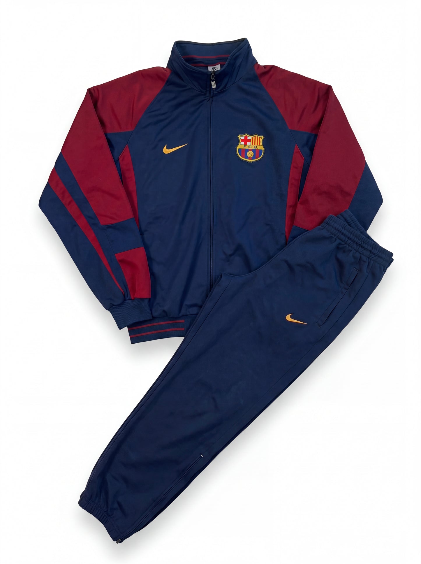 Nike FC Barcelona Navy Tracksuit – Clean Flatlay
